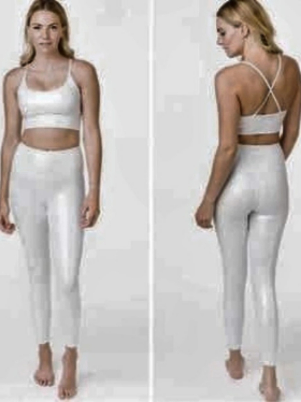 Zyia White Unicorn Leggings
